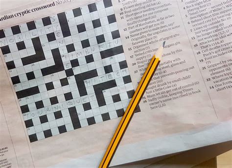 A cryptic crossword puzzle with explained clues